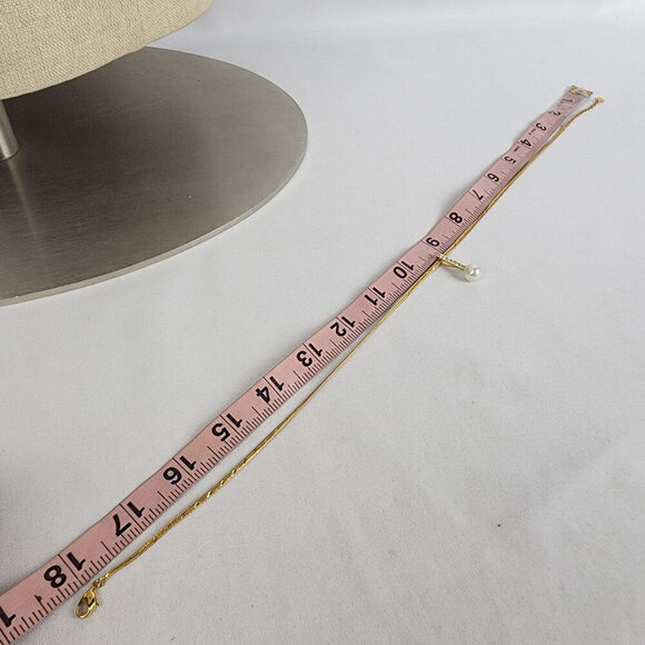 Gold Tone Fifth Avenue Collection Faux Pearl Necklace - Picture 6 of 6